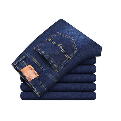 Pantalones Jeans Hombre Corte Recto Talla Grande Casual - Image 5