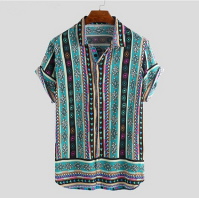 Camisa de Rayas para Hombre de Manga Corta - Image 5