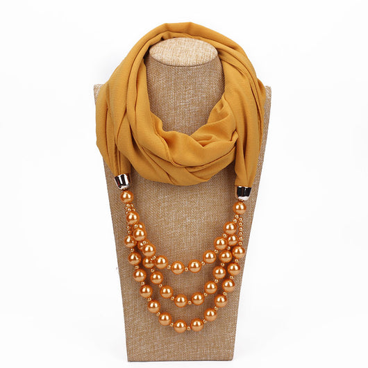 Collar de Perlas con Pañuelo Elegante - Image 2