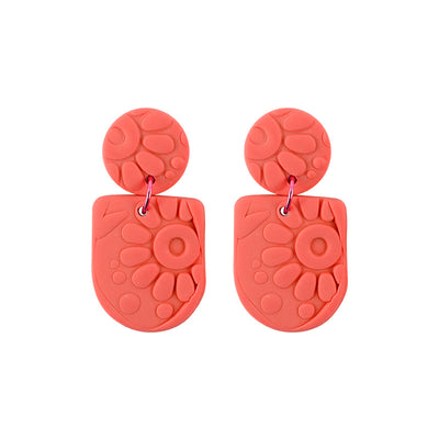 Aretes Geométricos Girasol en Relieve - Image 7