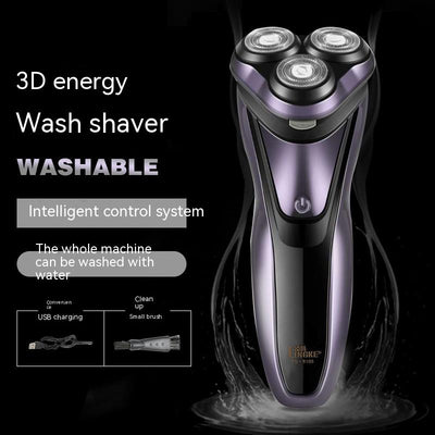 Afeitadora Eléctrica para Hombre Recargable USB - Lavable e Impermeable