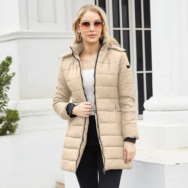 Chaqueta Acolchada Impermeable de Manga Larga