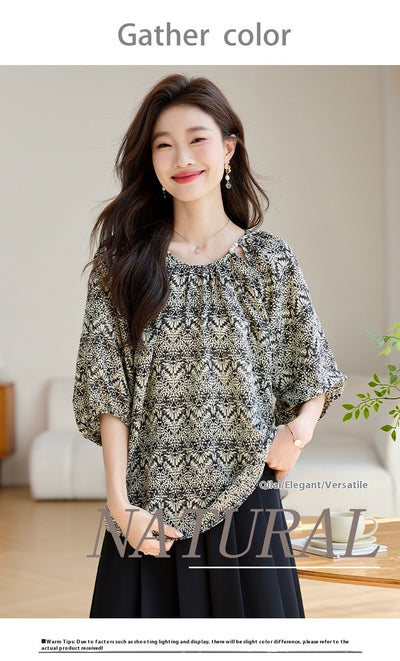 Blusa Suelta Reductora de Manga 3/4 para Mujer - Image 10