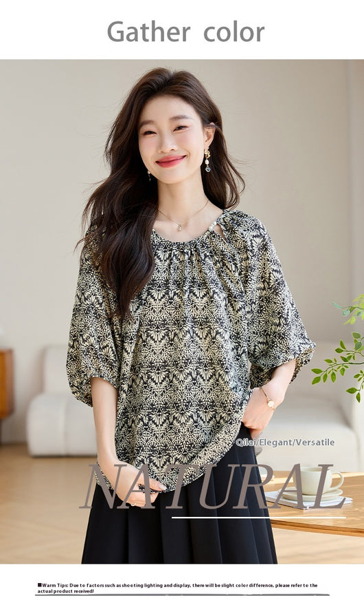 Blusa Suelta Reductora de Manga 3/4 para Mujer - Image 10