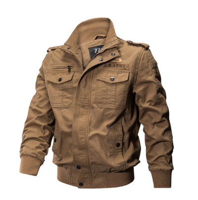 Chaqueta Bomber Militar Talla Grande Hombre Otoño Invierno Algodón Lavado Táctica - Image 3