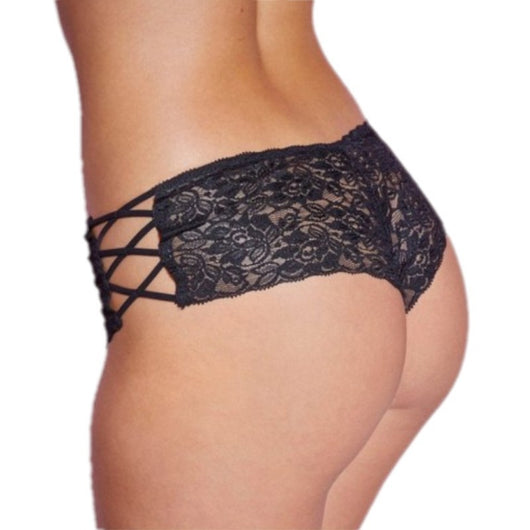 Bóxer Slip Sensual con Encaje Calado y Cruzado - Image 9