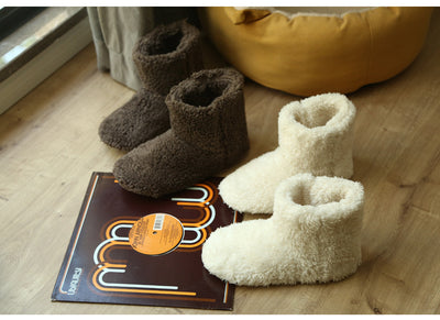 Botas Altas Estilo Japonés para Parejas con Bolsa y Zapatos de Felpa Coral - Image 13