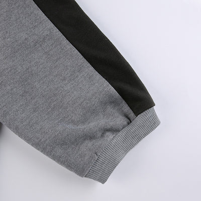 Blusa Suéter Patchwork Manga Larga Cuello Redondo Oversize para Mujer - Image 21
