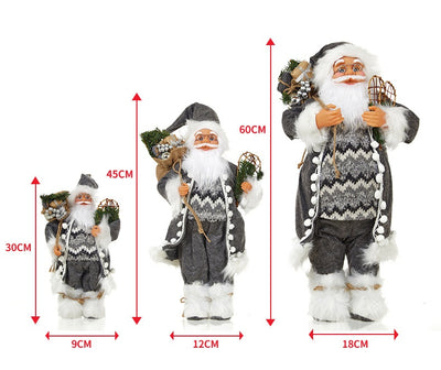 Adornos Navideños Nórdicos Reno Rudolf con Rayas Plateadas - Image 13