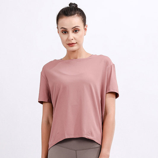 Blusa Deportiva Suelta Manga Corta Talla Grande para Yoga y Entrenamiento - Image 2