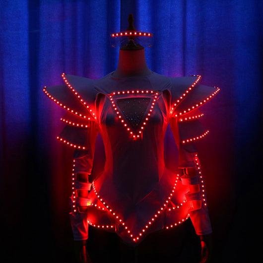 Traje Luminoso de Una Pieza con Falda LED Multicolor - Image 13