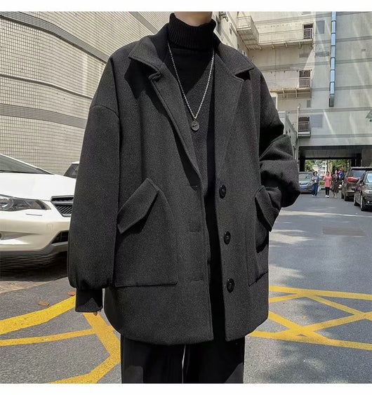 Abrigo Gabardina Casual Versátil para Hombre - Corte Relajado Primavera Otoño - Image 10