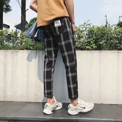 Pantalones Skinny Cuadriculados Estilo Hong Kong - Casual Moderno para Hombre - Image 3