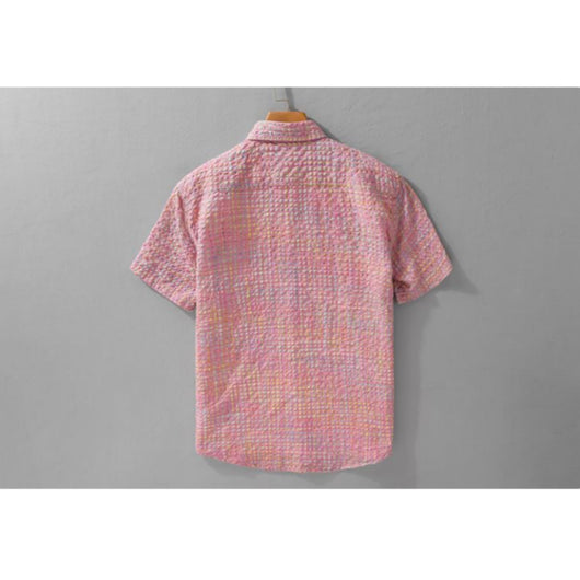Camisa Cuadrillé Suelta Ligera para Hombre - Estilo Verano Moderno - Image 14