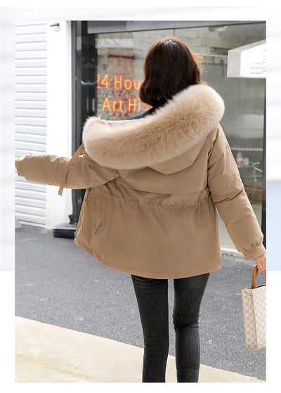 Abrigo Largo con Cuello de Piel para Mujer - Image 14