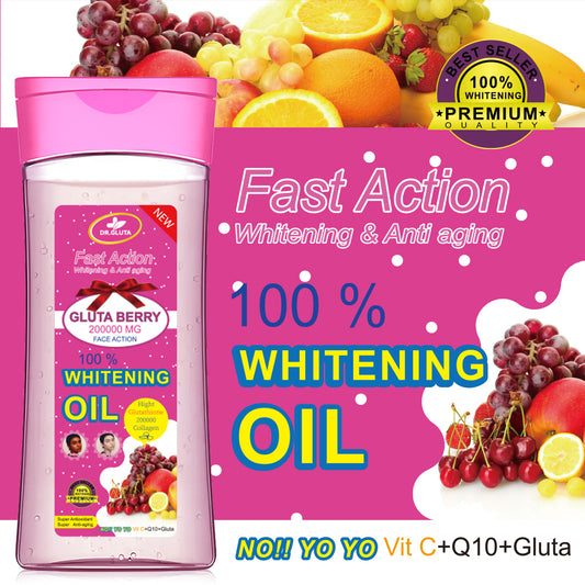 Aceite Corporal Blanqueador con Glutatión - Acción Rápida, Antienvejecimiento y Colágeno 200ml