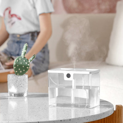 White rectangular humidifier with a gray handle and a digital display showing '86' on a white background. - Image 3