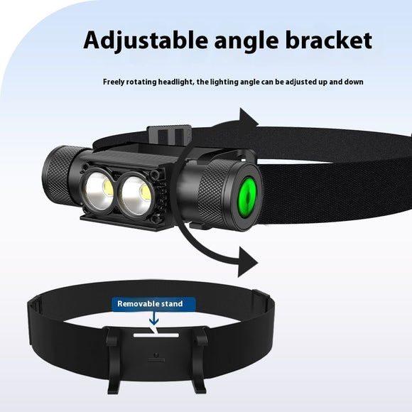 Linterna Frontal LED Recargable de Alta Potencia con Batería de Larga Duración