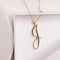 Words love necklace Golden J