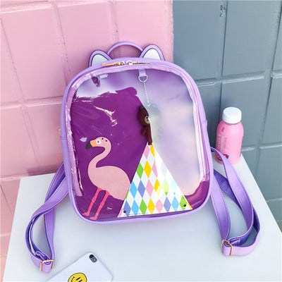 Mochila Escolar Transparente Candy Color Estilo Coreano para Niñas - Image 2