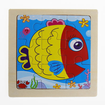 Puzzle de Madera 3D Animales Infantil 9 Piezas con Diseño de Dibujos Animados - Image 10