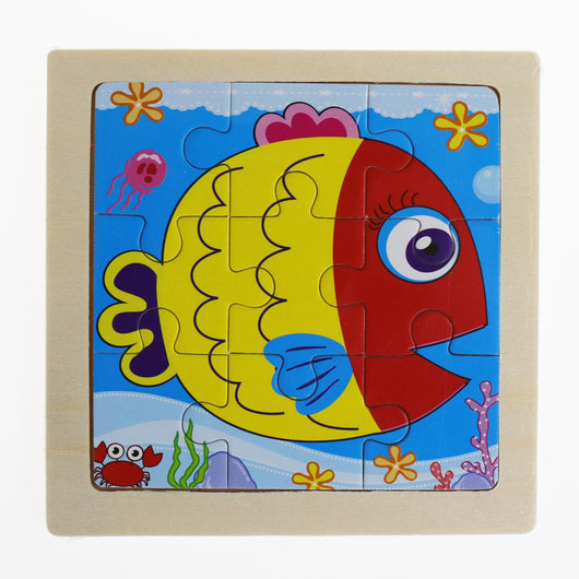 Puzzle de Madera 3D Animales Infantil 9 Piezas con Diseño de Dibujos Animados - Image 10
