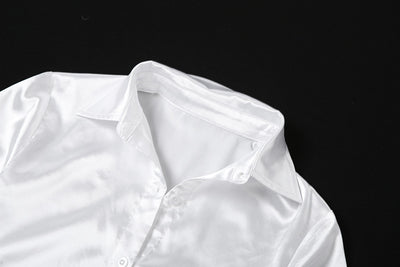 Camiseta Slim Cuello Solapa Manga Texturizada Botón Único Colores Lisos - Image 15