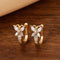 Aretes Mariposa Estilo Vintage Pastel con Circones Incrustados