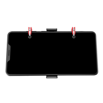 Black ipega mobile phone game controller with red trigger buttons attached to a smartphone playing a battle royale game. - Image 2