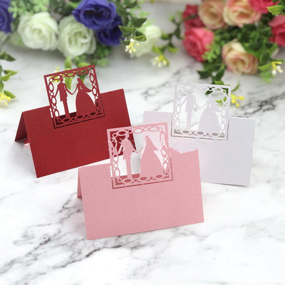 Tarjeta Decorativa para Mesas de Boda Estilo Europeo con Diseño de Manos Entrelazadas - Image 2