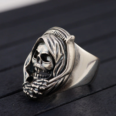 Anillo Calavera Vintage en Plata 925 para Hombre