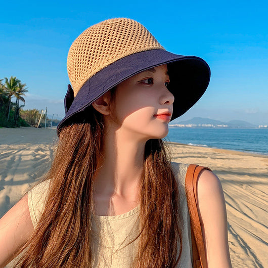 Gorro de Sol para Mujer con Malla Transpirable y Moño - Image 3