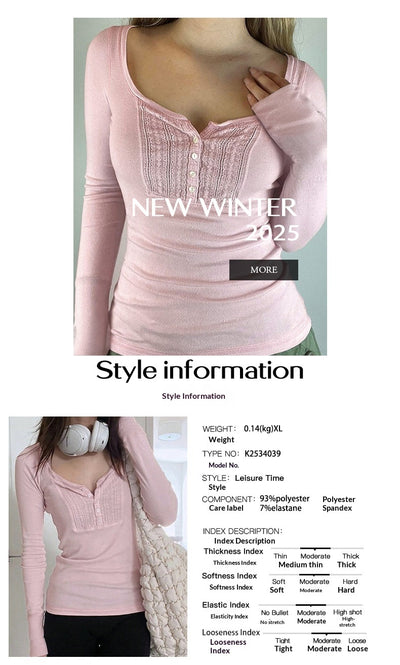 Camisa Base Clásica de Botones y Manga Larga para Mujer - Image 6