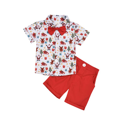 Conjunto de Ropa Navideña para Niño con Estampado de Moño - Image 4