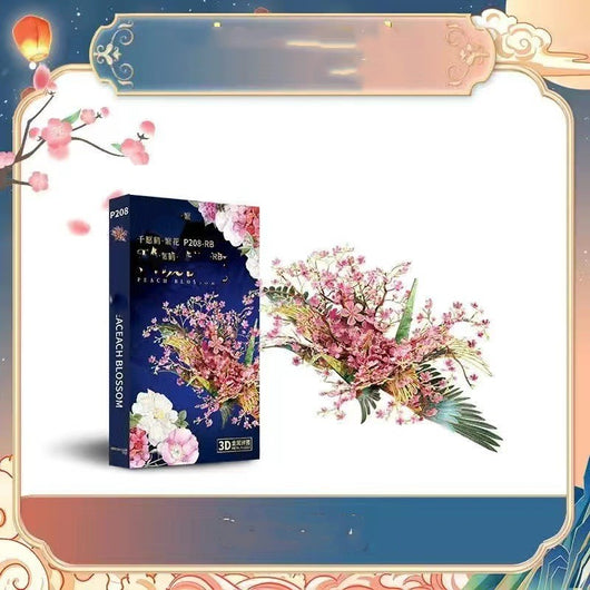 Puzzle Metálico Grúa Floral - Modelo 3D Armable Hecho a Mano - Image 3