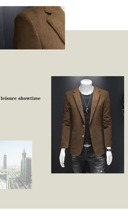 Blazer Casual de Pana Slim Fit para Hombre - Image 14