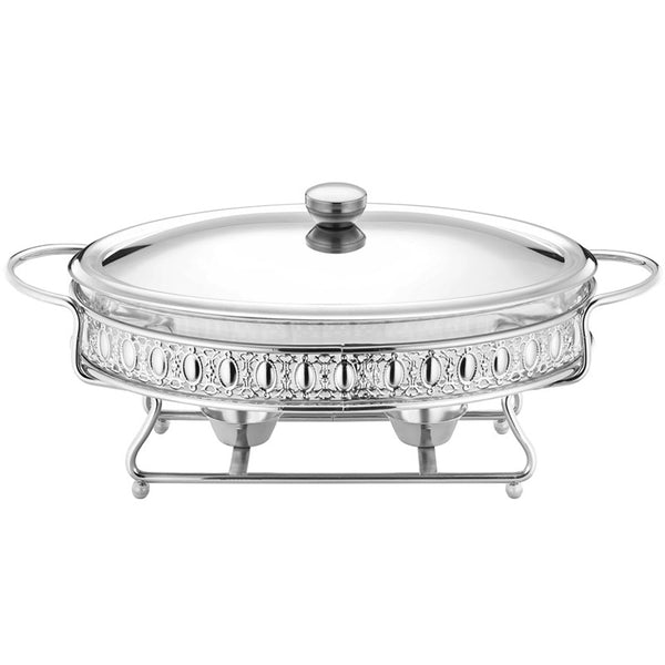 Contenedor Calentador de Alimentos con Soporte de Hierro y Placa de Vidrio