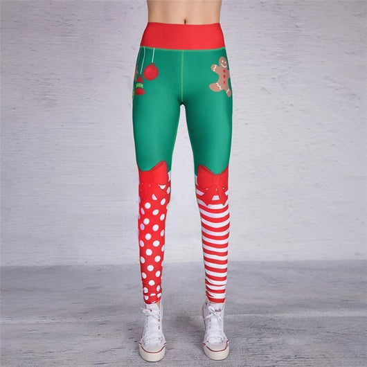 Leggings Deportivos Navideños de Cintura Alta para Yoga y Fitness - Image 3