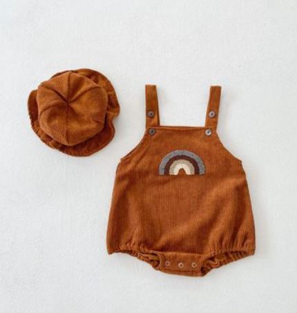 Mono Tipo Sling con Bolsa para Bebé Niño y Niña - Diseño Arcoíris en Pana