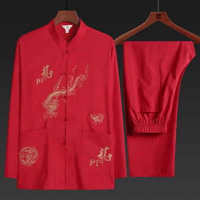 Traje Dos Piezas Primavera Otoño para Hombre Maduro - Image 6