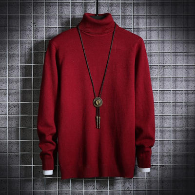 Suéter Cuello Alto Hombre Talla Grande - Pullover Liso y Versátil - Image 4