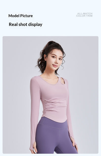 Top Deportivo Ajustado con Detalle Hueco y Fruncido para Pilates y Yoga - Image 12