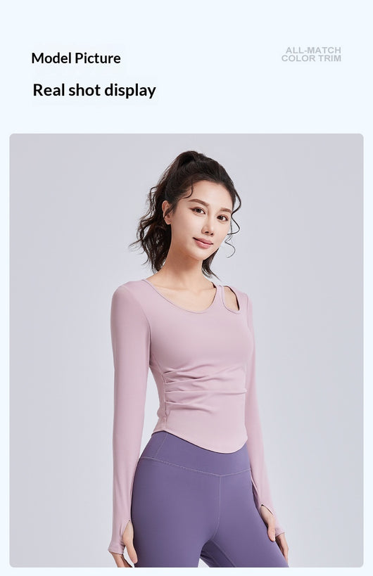 Top Deportivo Ajustado con Detalle Hueco y Fruncido para Pilates y Yoga - Image 12