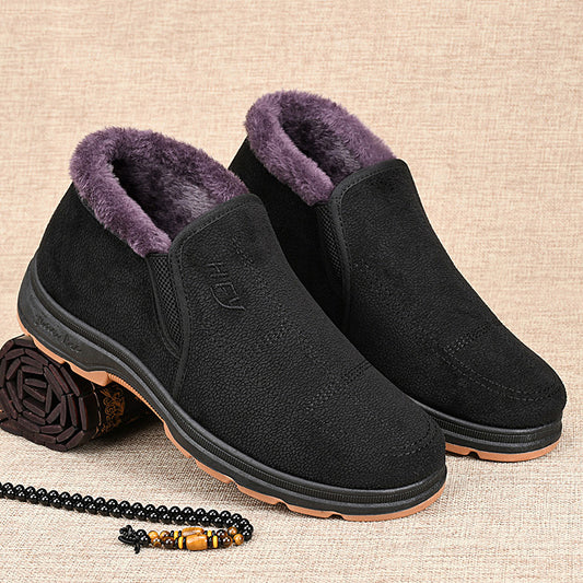 Zapatos Acolchados de Invierno para Hombre con Forro de Terciopelo