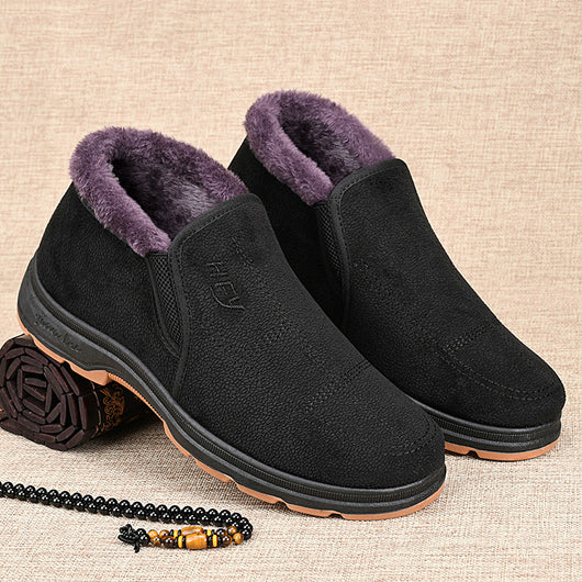 Zapatos Acolchados de Invierno para Hombre con Forro de Terciopelo