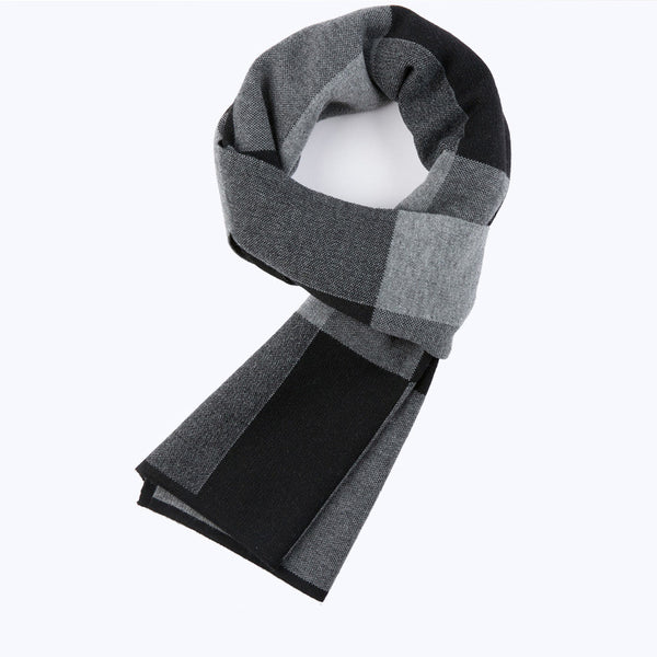 Bufanda de Lana Cuadriculada para Hombre - Calidez y Estilo Casual - Image 3