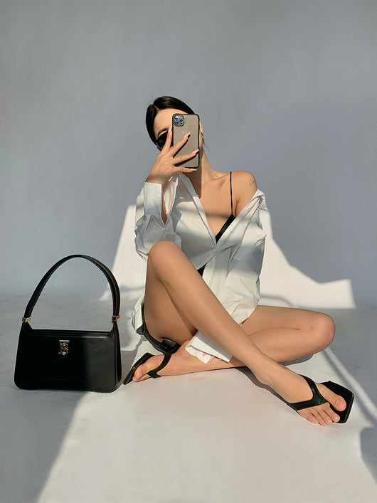 Blusa Blanca Manga Larga con Diseño Exclusivo para Mujer - Image 2