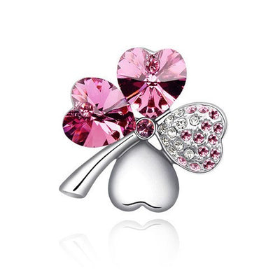 Broche Trébol de Cuatro Hojas con Diamantes - Image 7