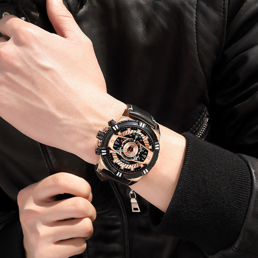 Reloj de Cuarzo en Cuero para Hombre - Deportivo y Elegante - Image 2