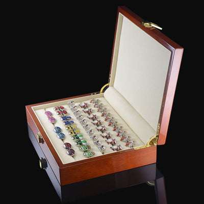 Caja de Almacenamiento de Lujo para Gemelos y Anillos con Acabado Piano - Image 4